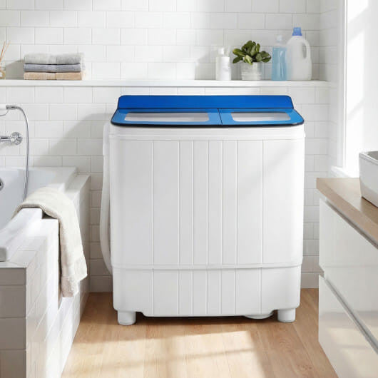 Portable Washing Machine 18 lbs Mini Laundry Machine with 11 LBS Washer-Blue